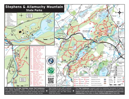 Allamuchy Mountain State Park Map | New York-New Jersey Trail Conference
