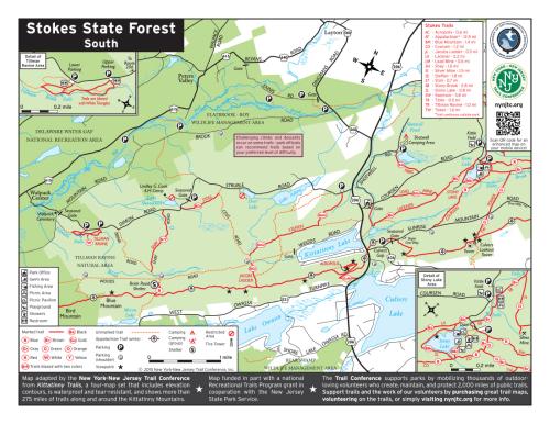 Stokes State Forest Map | New York-New Jersey Trail Conference